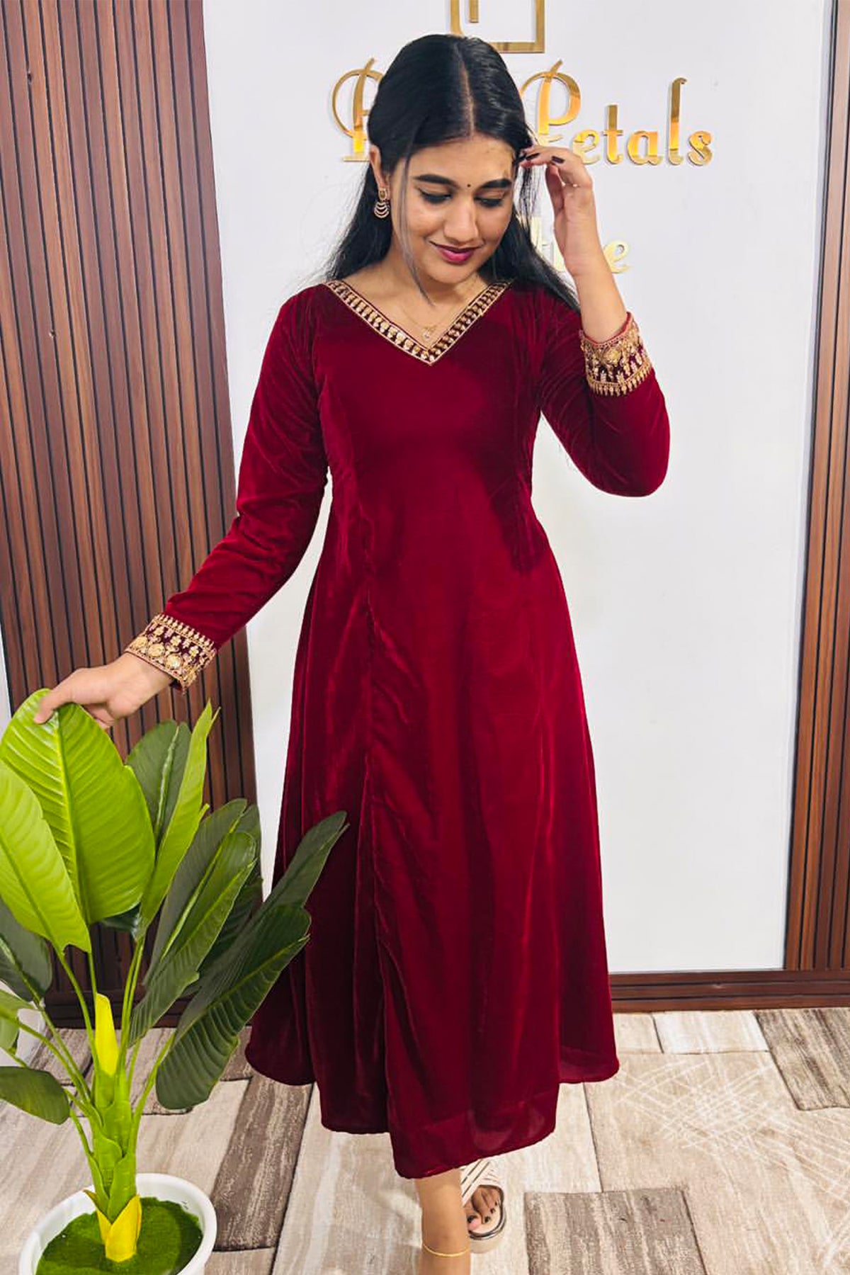 Burgundy charm